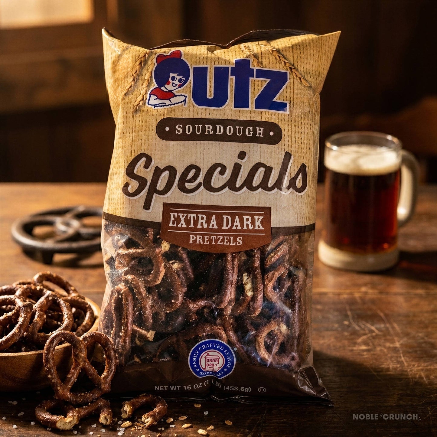 Utz Sourdough Specials Extra Dark Pretzels 16oz