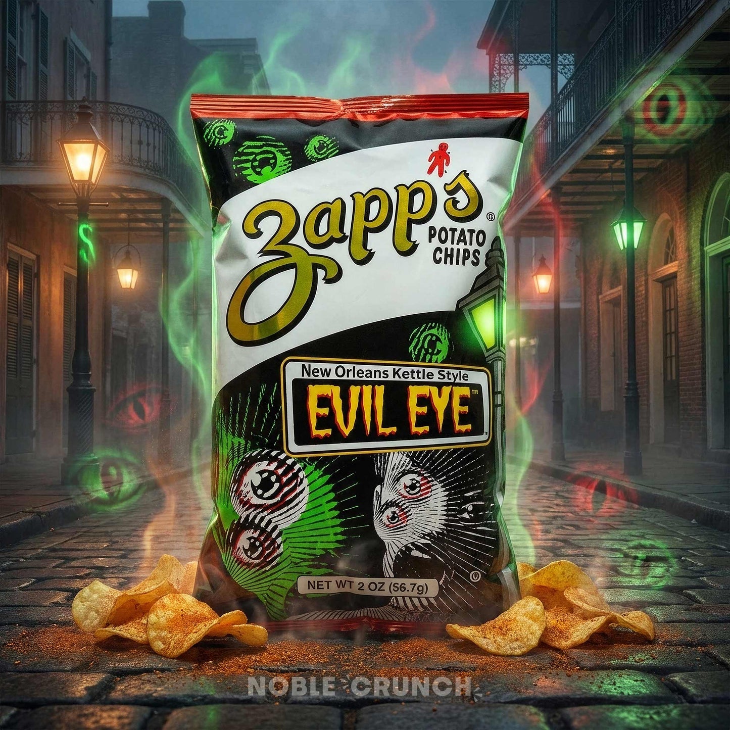Zapp’s Evil Eye New Orleans Kettle Potato Chips 2oz