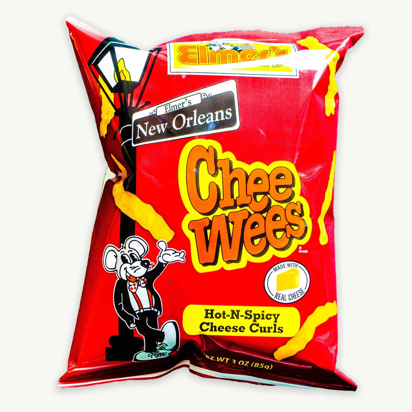 Elmer's Chee Wees Hot N Spicy Cheese Curls 3oz