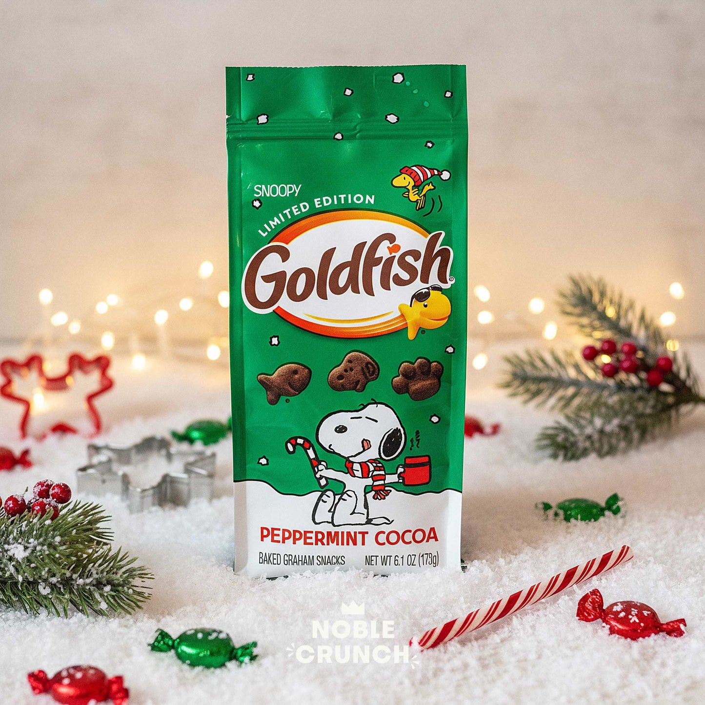 Goldfish Snoopy Peppermint Cocoa Graham Snacks 6.1oz