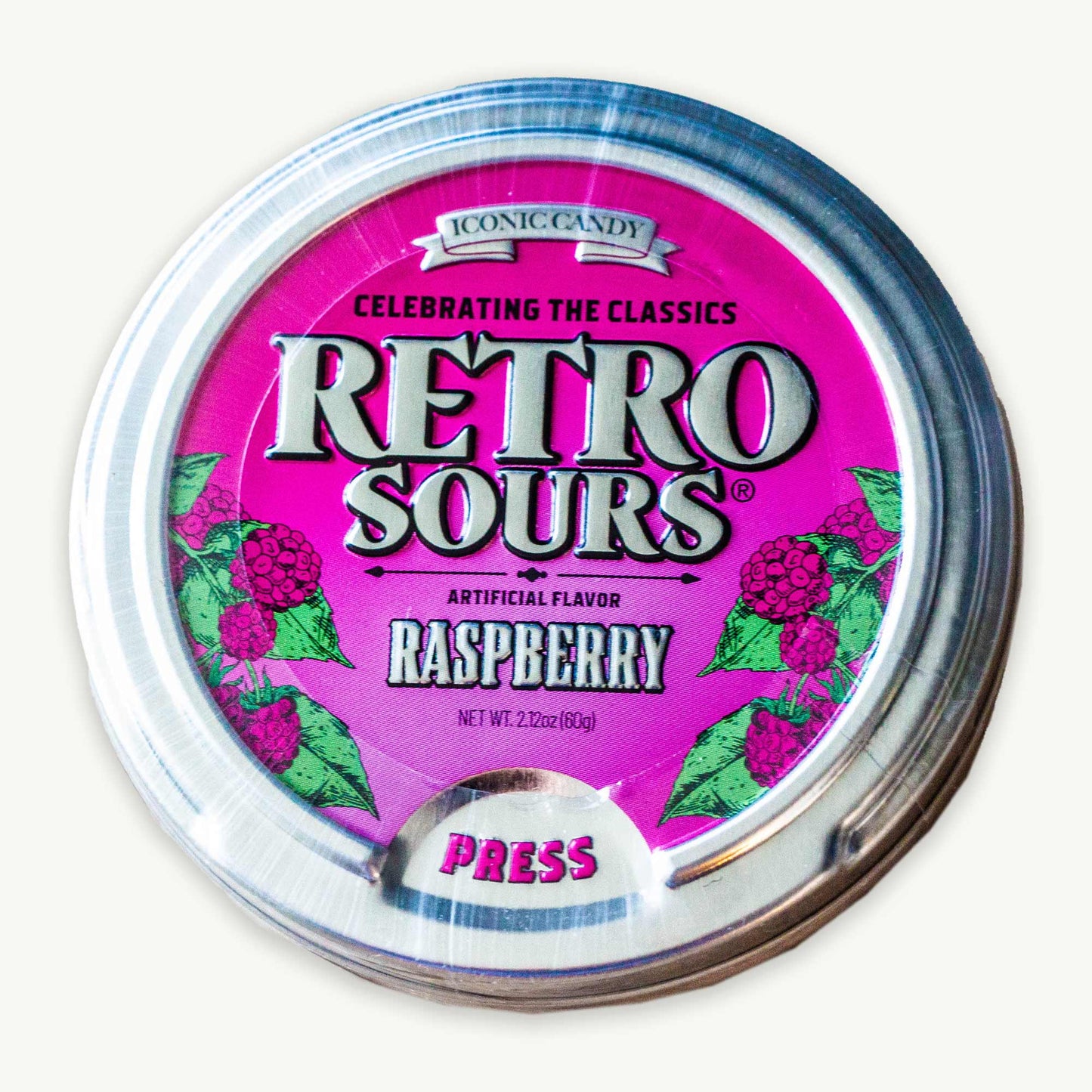 Retro Sours Raspberry Fruit Candy 2.12oz