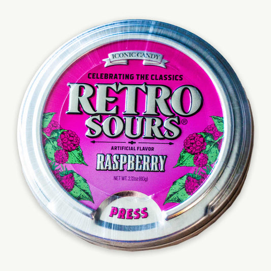 Retro Sours Raspberry Fruit Candy 2.12oz