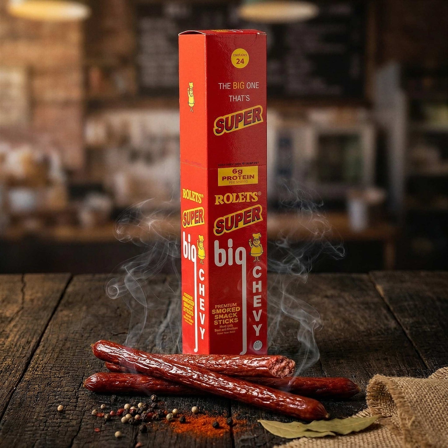 Rolets Super Big Chewy Premium Smoked Snack Sticks 0.9oz