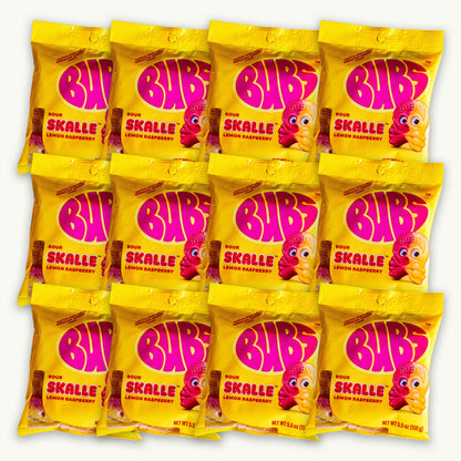 BUBS Sour Skalle Lemon Raspberry Gummy Candy 5.5oz