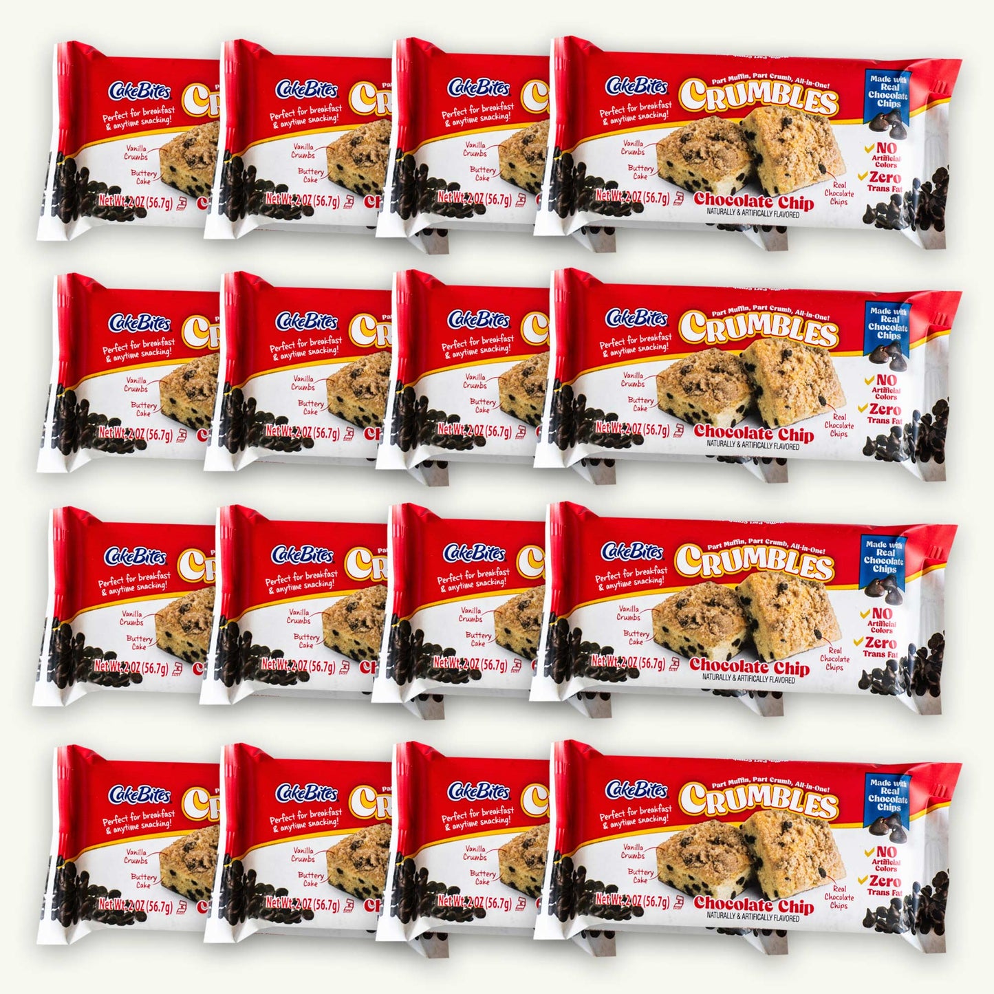 Cakebites Crumbles Chocolate Chip 2oz
