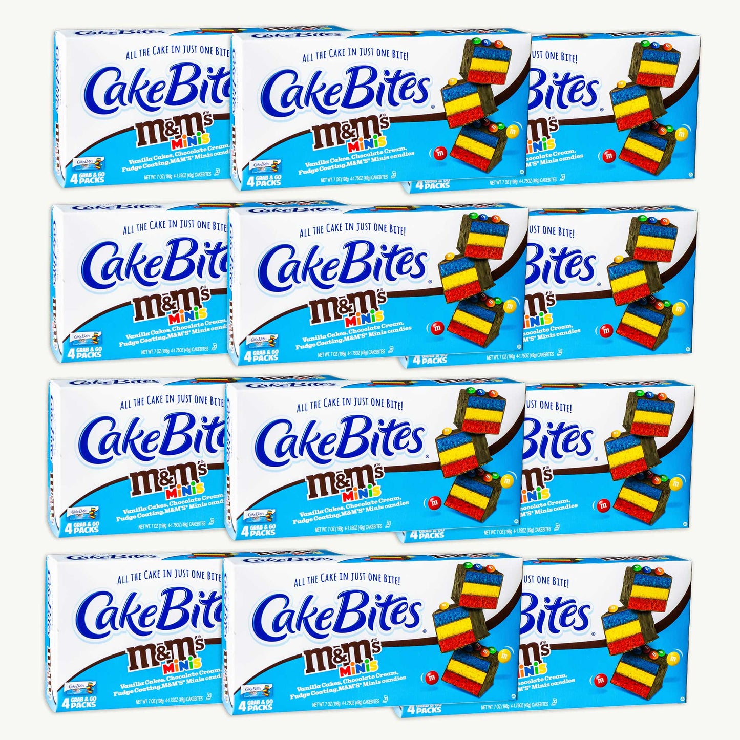 Cakebites M&Ms Cake Bites - Grab and Go 7oz - 4, 1.75oz packs