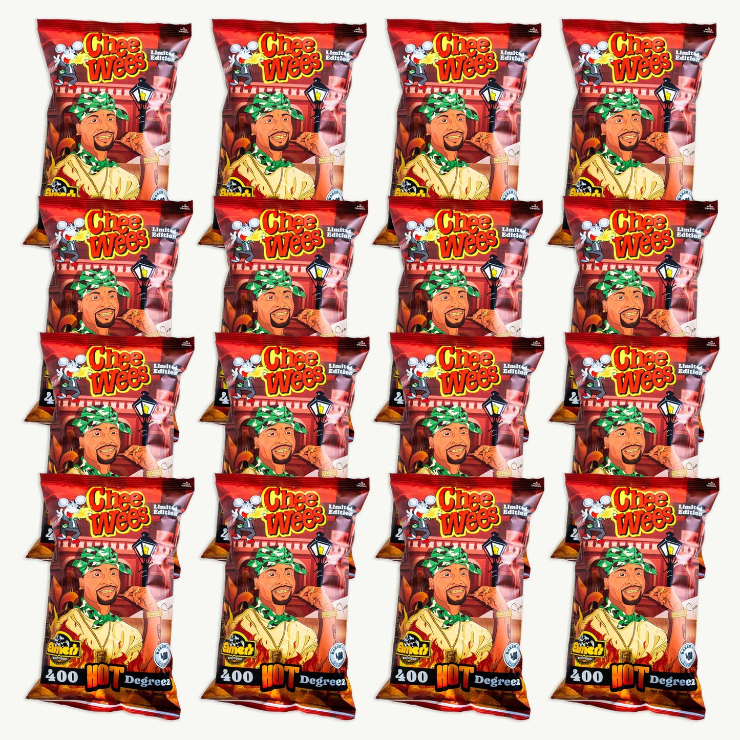 Elmer's Hot 400 Degreez Cheewees Cheese Curls 4oz