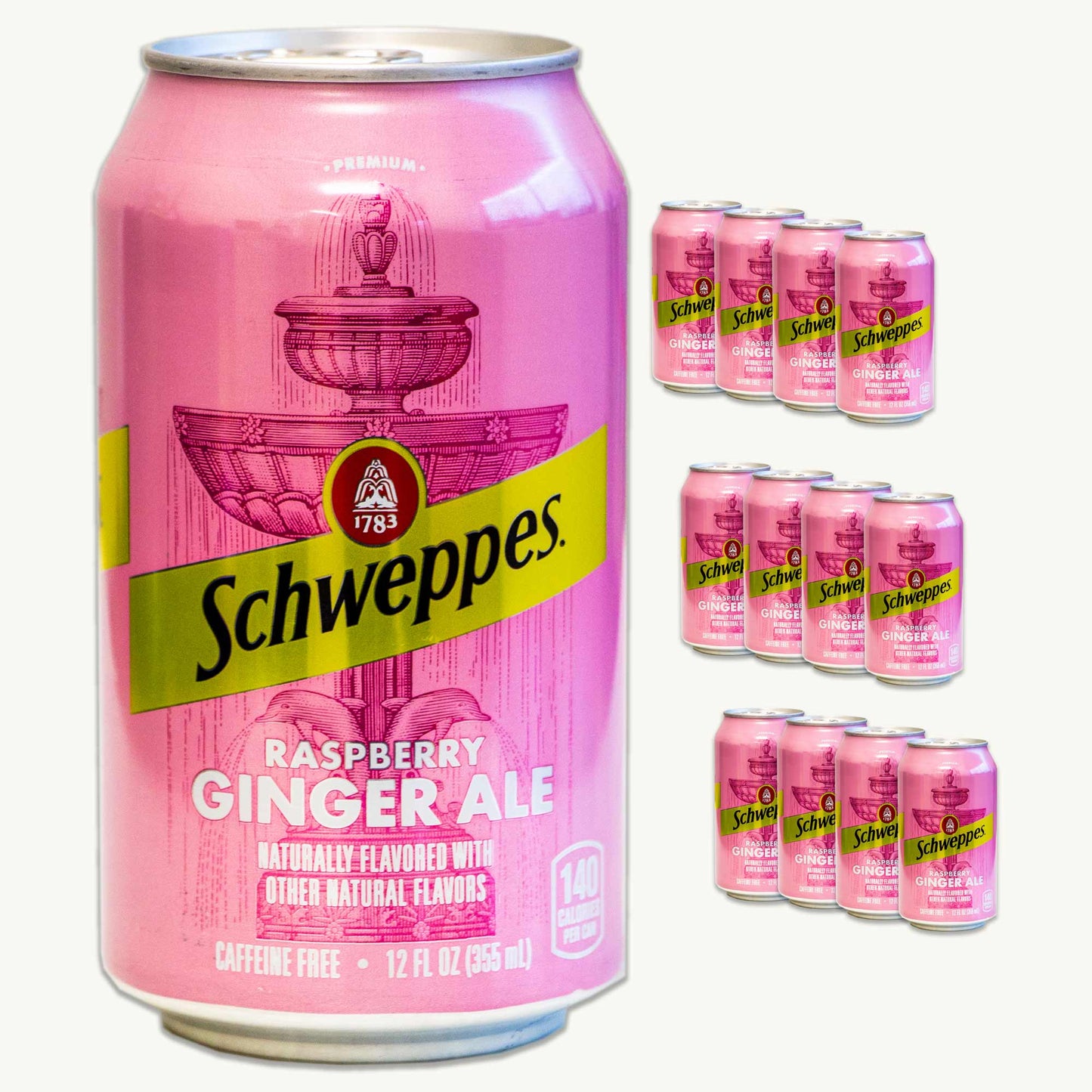 Schweppes Raspberry Ginger Ale 12oz