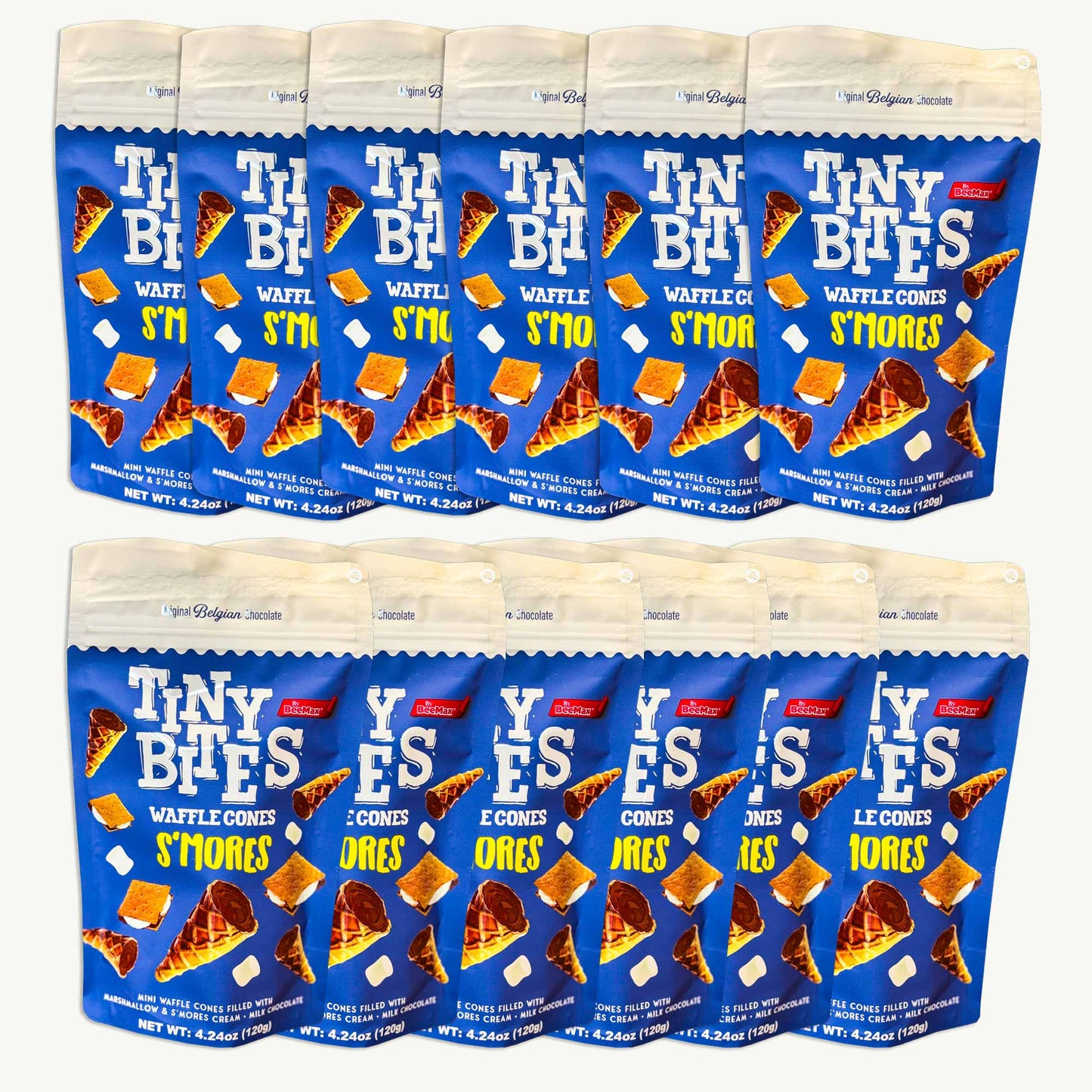 BeeMax Tiny Bites Smores Mini Waffle Cones 4.24oz