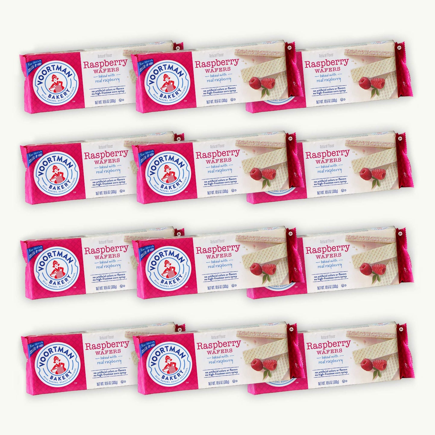 Voortman Raspberry Wafers 10.6oz