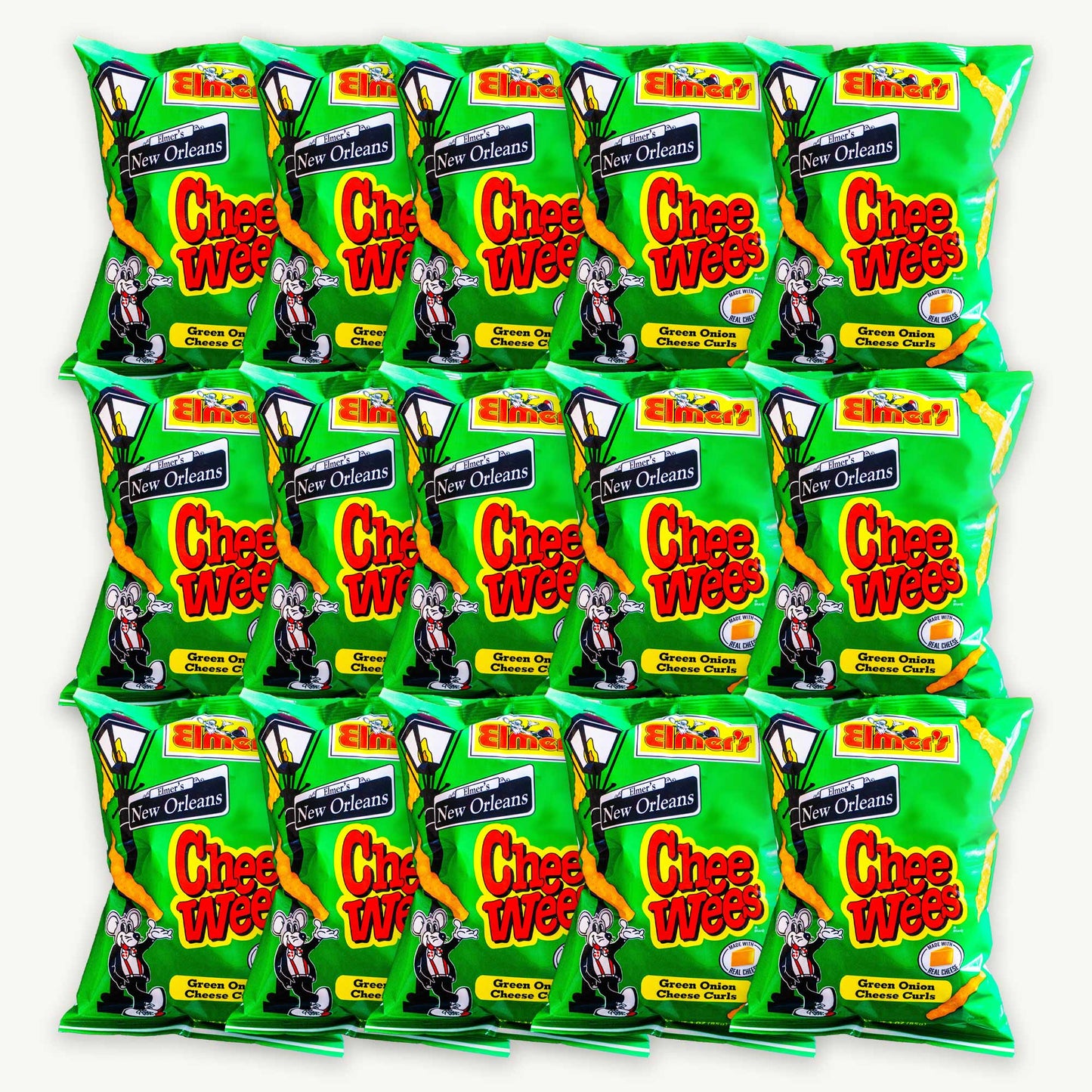 Elmer's Chee Wees Green Onion Cheese Curls 3oz