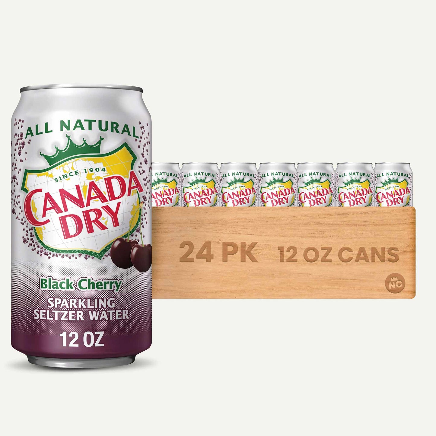 Canada Dry Black Cherry Sparkling Seltzer Water 12oz