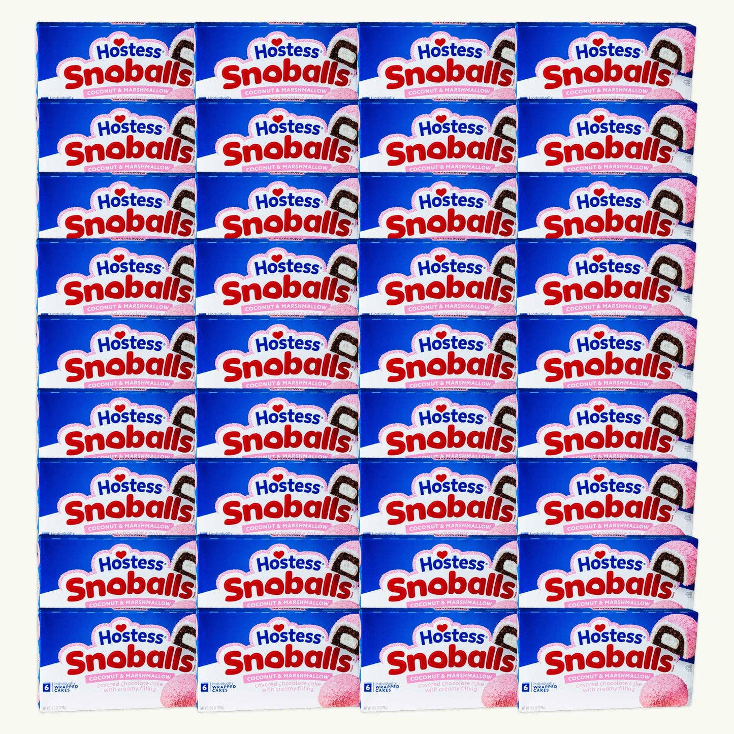 Hostess Snowballs Coconut Marshmallow Chocolate Cake (Pink) 10.5oz 6ct