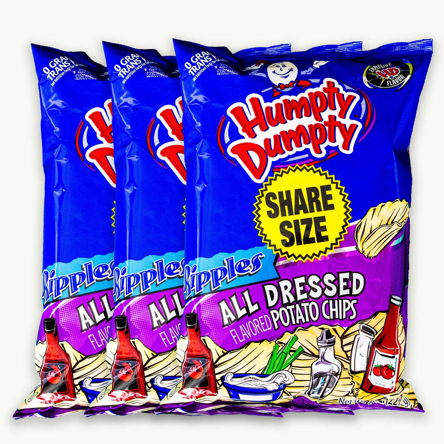 Humpty Dumpty Ripples All Dressed Potato Chips 8oz