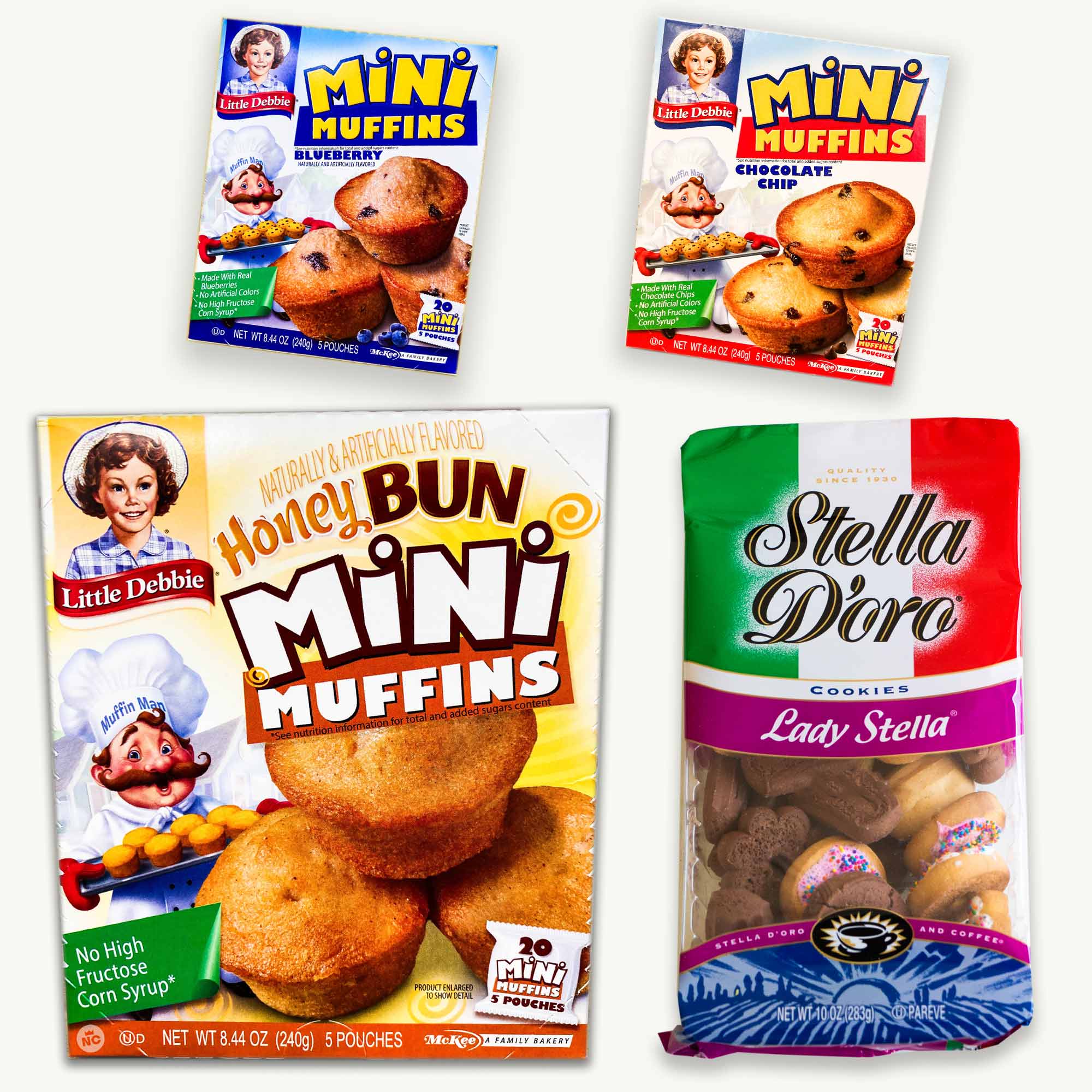 Little Debbie Mini Muffins - Blueberry, Chocolate Chip, HoneyBun - Ste –  Noble Crunch