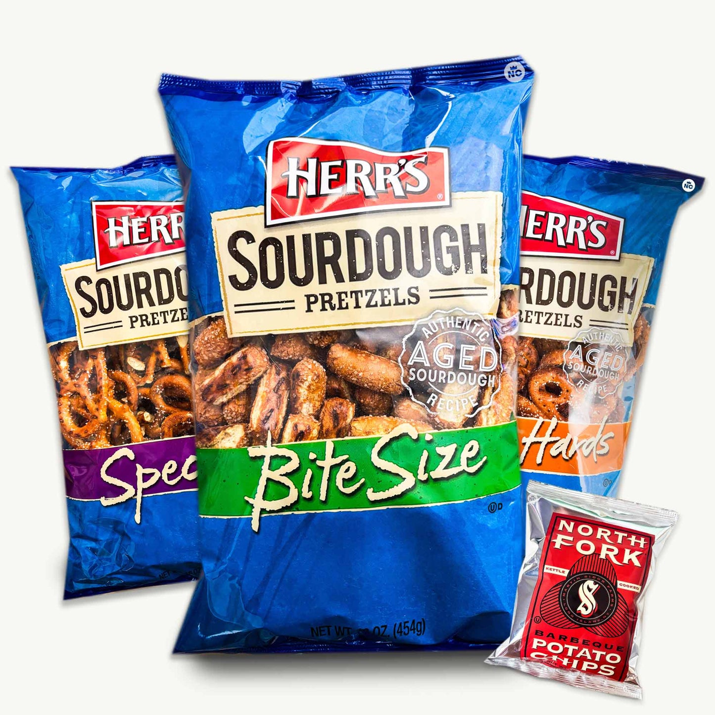 Herr's Sourdough Specials, Bite Size, Mini Hards - North Fork BBQ Potato Chips (2oz)