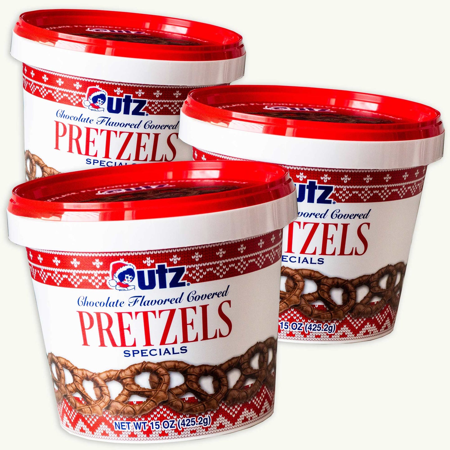 Utz Christmas Chocolate Covered Flavored Pretzels 15oz