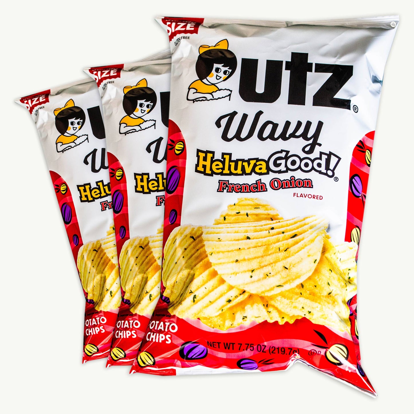 Utz Wavy HeluvaGood French Onion Potato Chips 7.75oz