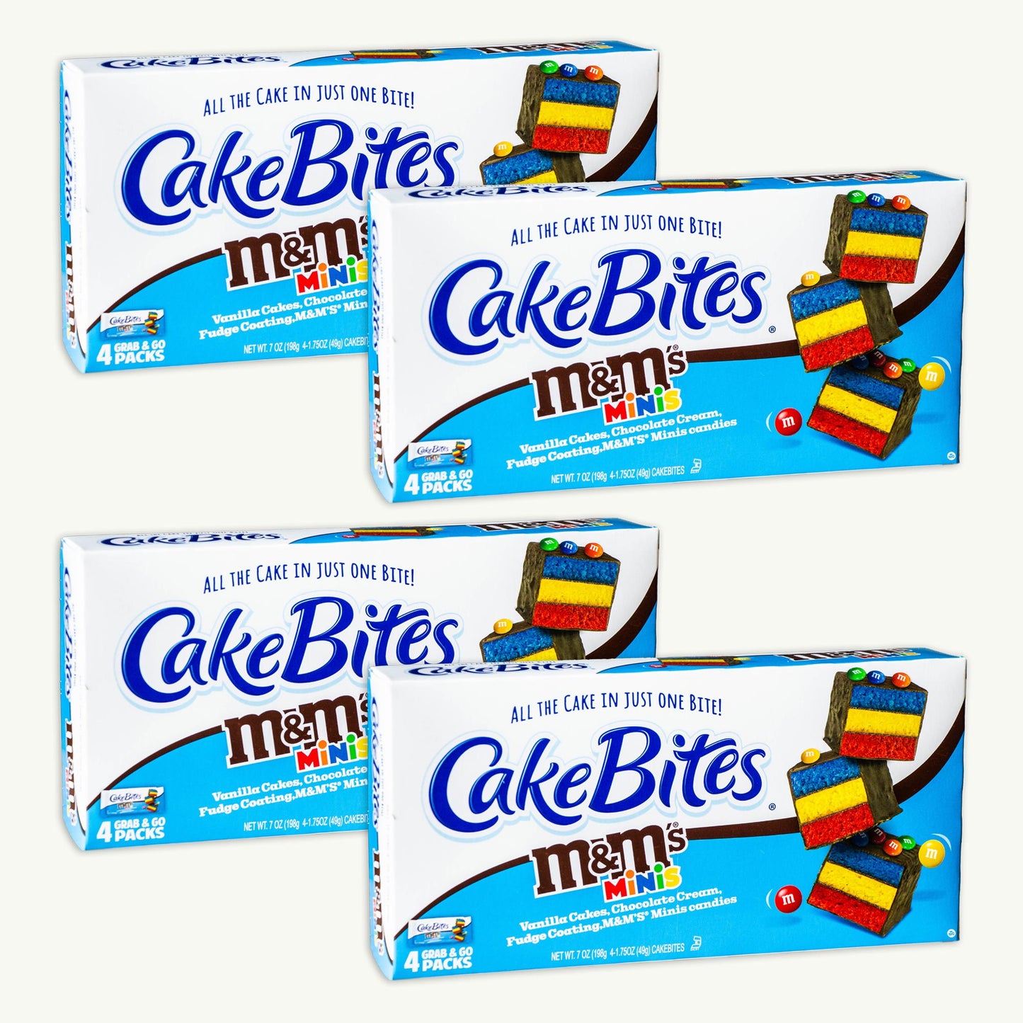 Cakebites M&Ms Cake Bites - Grab and Go 7oz - 4, 1.75oz packs