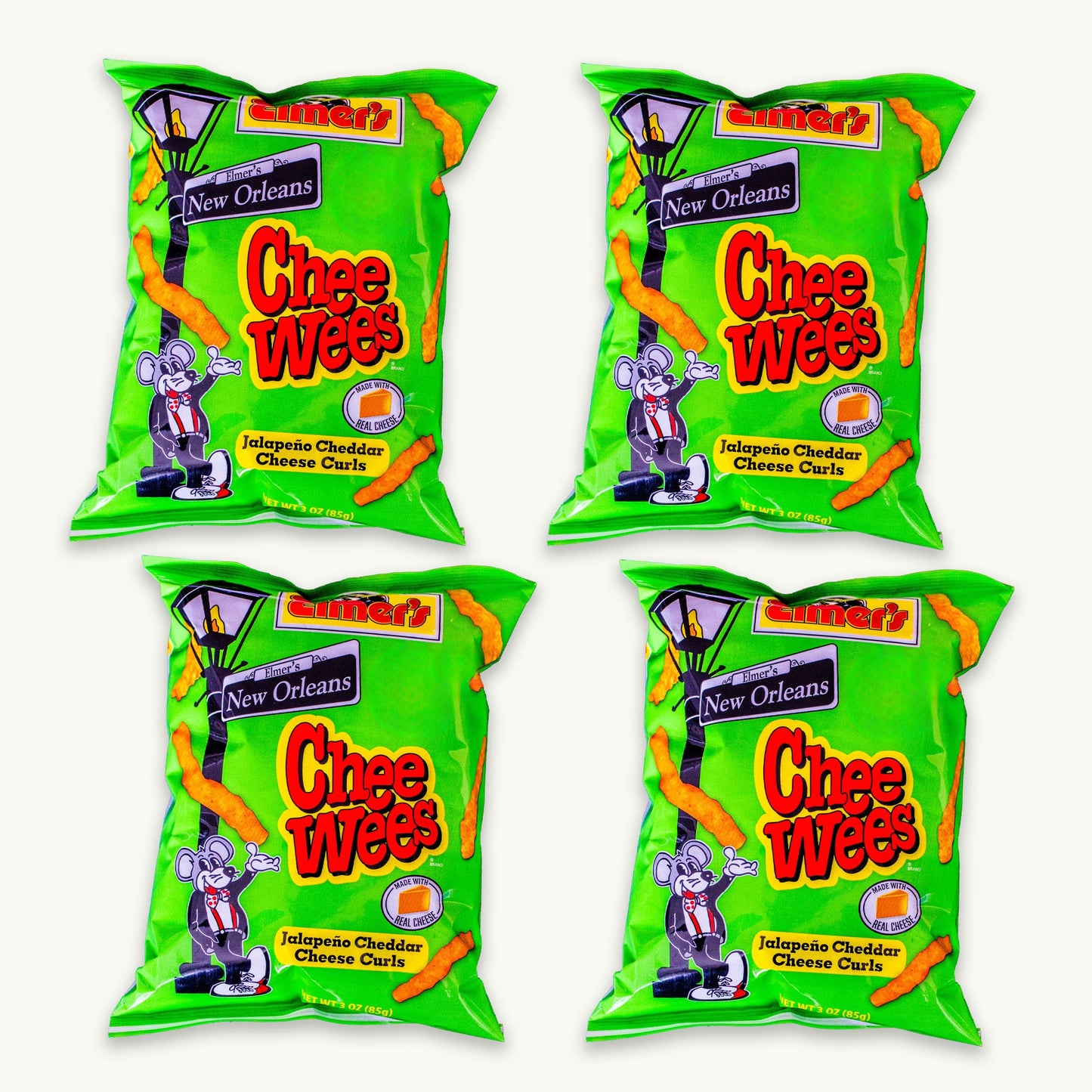 Elmer's Chee Wees Jalapeno Cheddar Cheese Curls 3oz