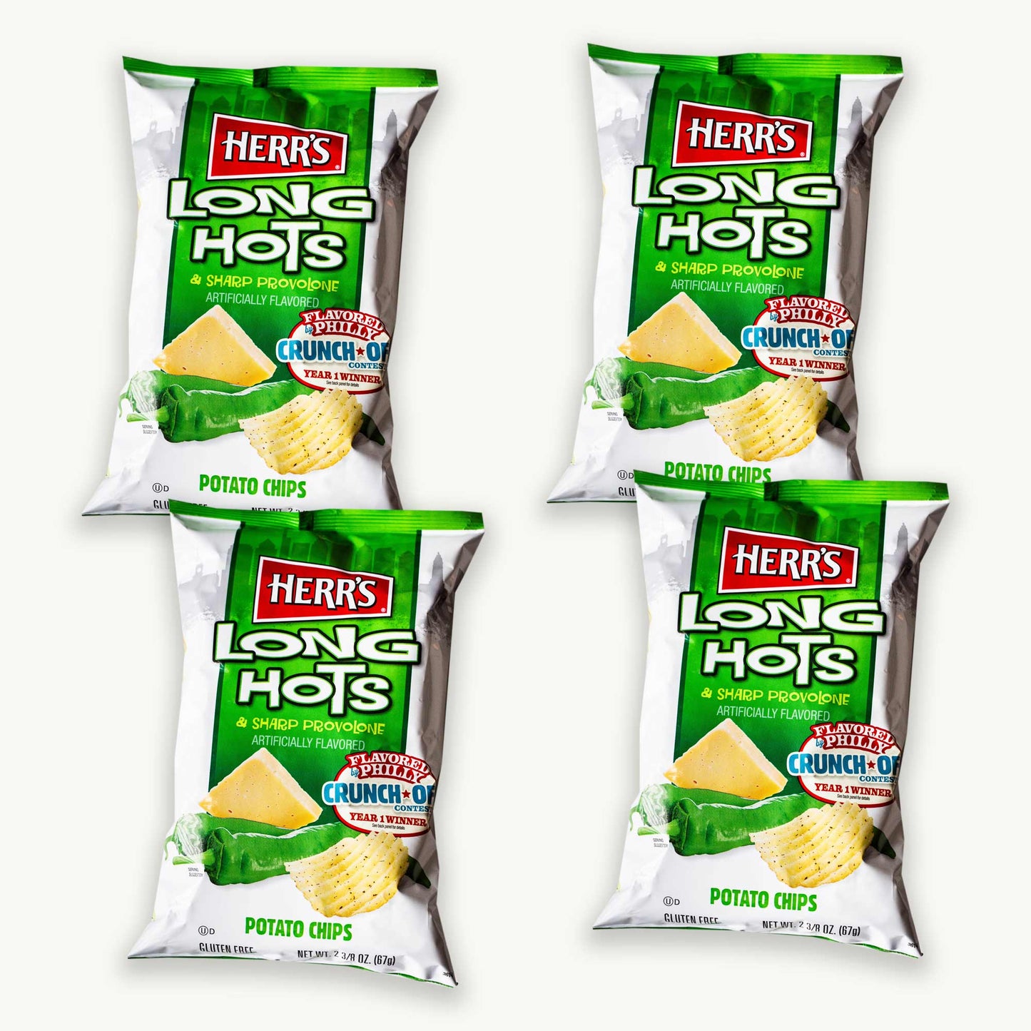 Herr's Long Shots Sharp Provolone Potato Chips 2.37oz