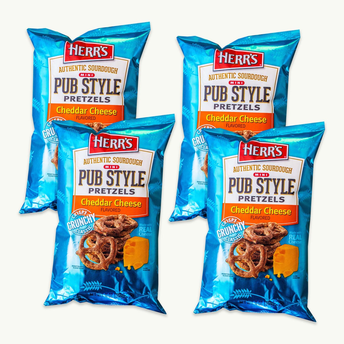 Herr's Sourdough Mini Pub Style Cheddar Cheese Pretzels 11oz