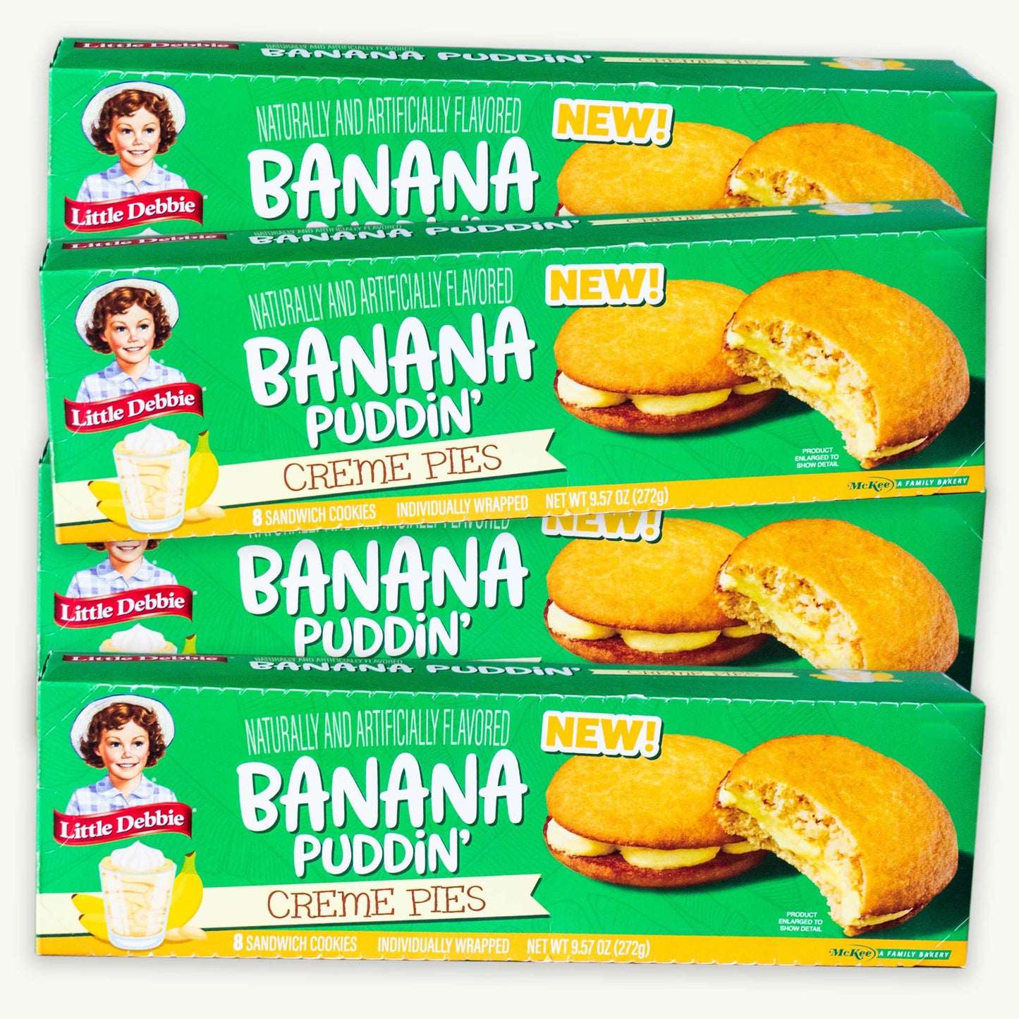 Little Debbie Banana Puddin Creme Pie 8ct 9.57oz