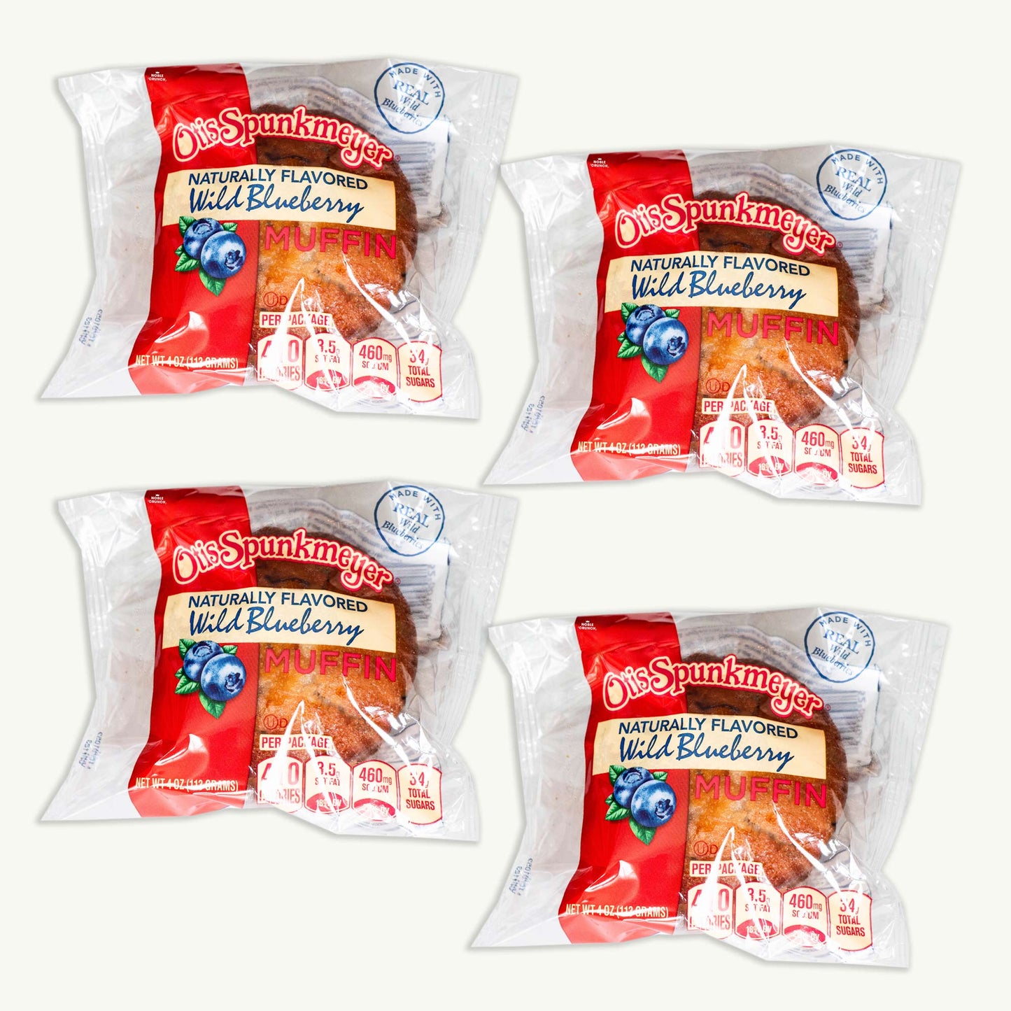 Otis Spunkmeyer Wild Blueberry Muffins 4oz