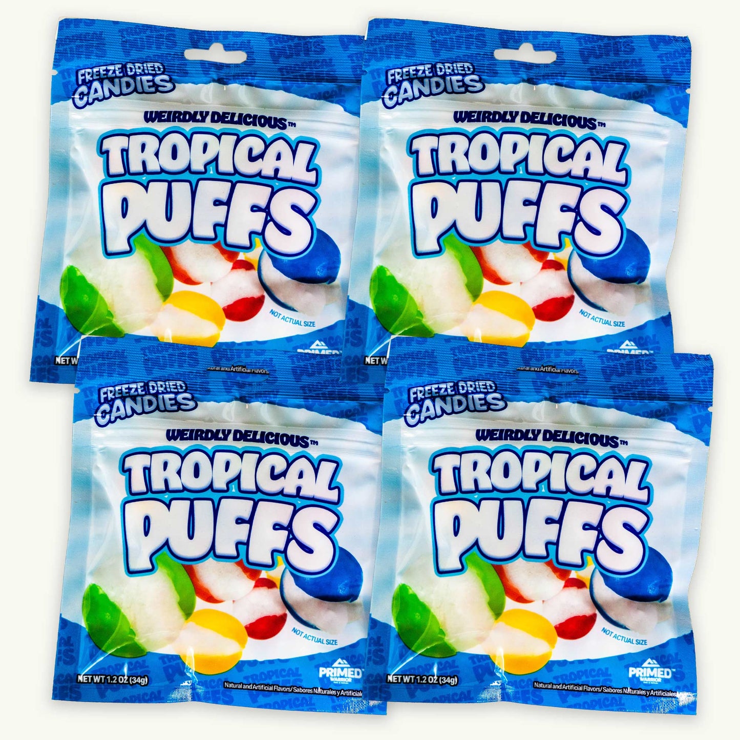 Primed Warrior Tropical Puffs Freeze Dried Candy 1.2oz
