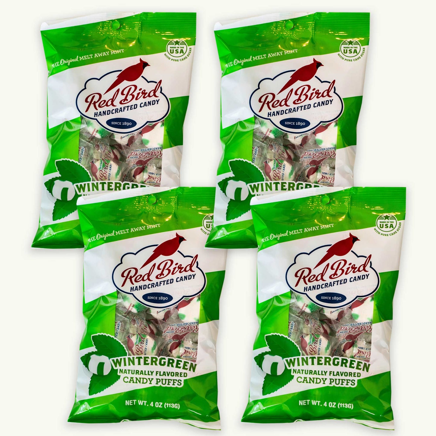 Red Bird Candy Puffs Wintergreen 4oz