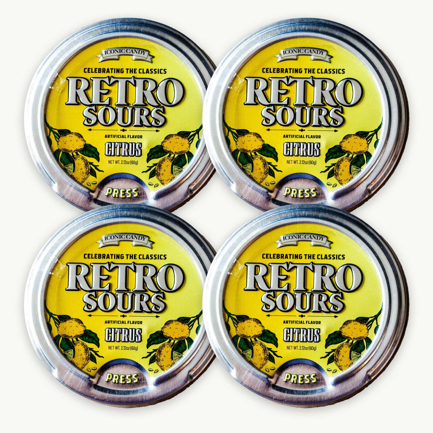 Retro Sours Citrus Fruit Candy 2.12oz