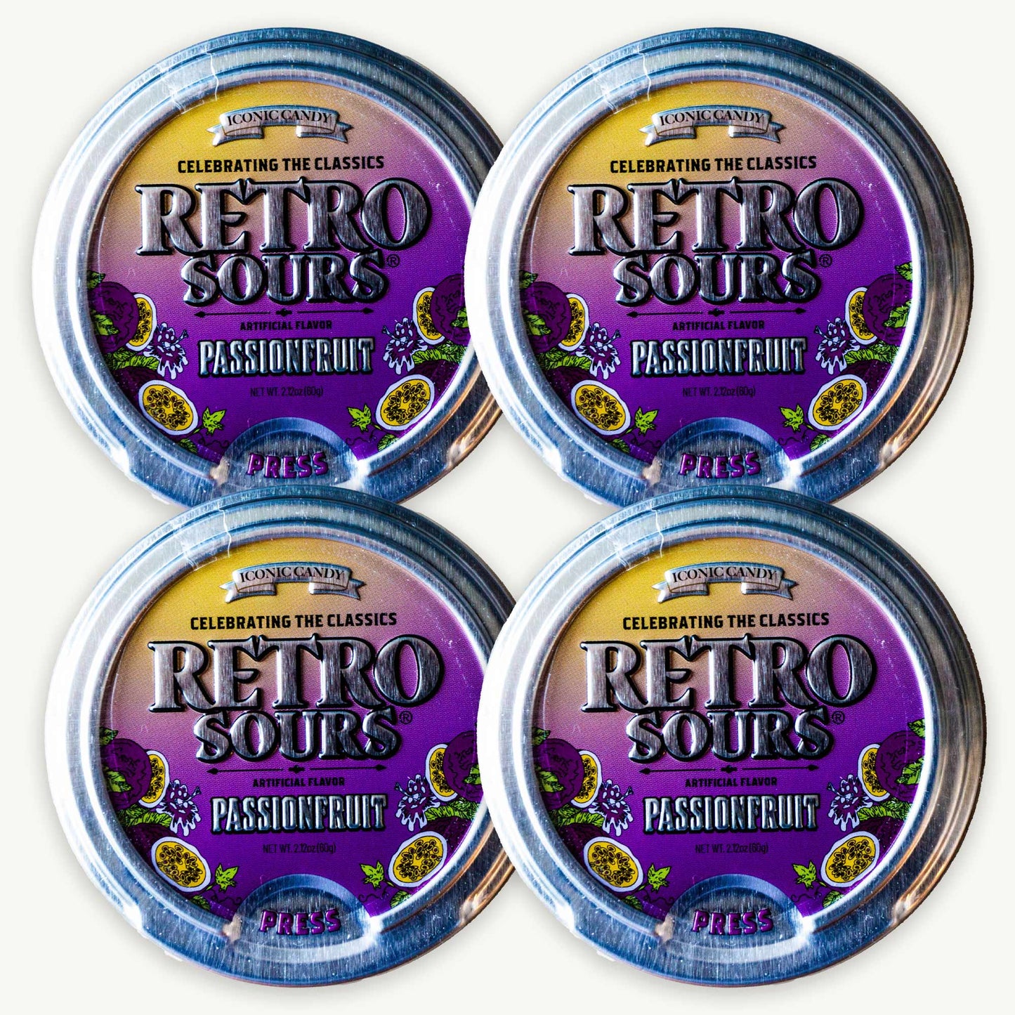 Retro Sours Passion Fruit Candy 2.12oz
