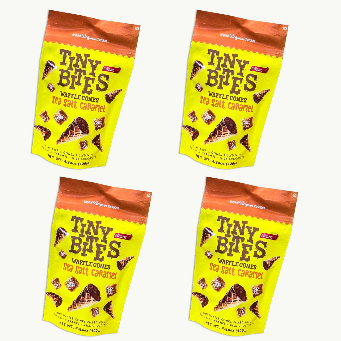 BeeMax Tiny Bites Sea Salt Caramel Waffle Cones 4.24oz