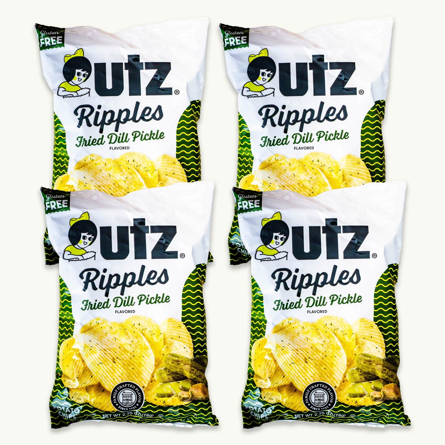 Utz Ripples Fried Dill Pickle Potato Chips 2.75oz