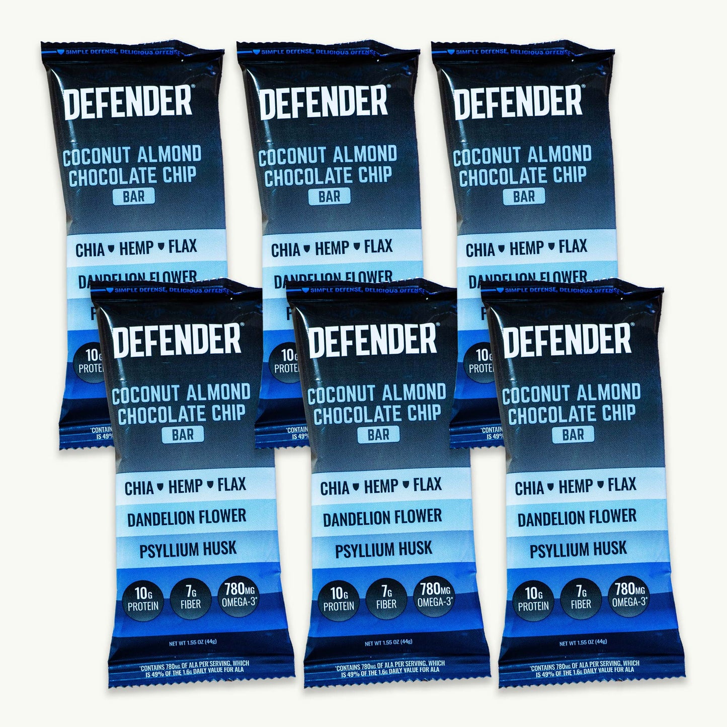 Defender Coconut Almond Chocolate Chip Protein Bar 1.55oz