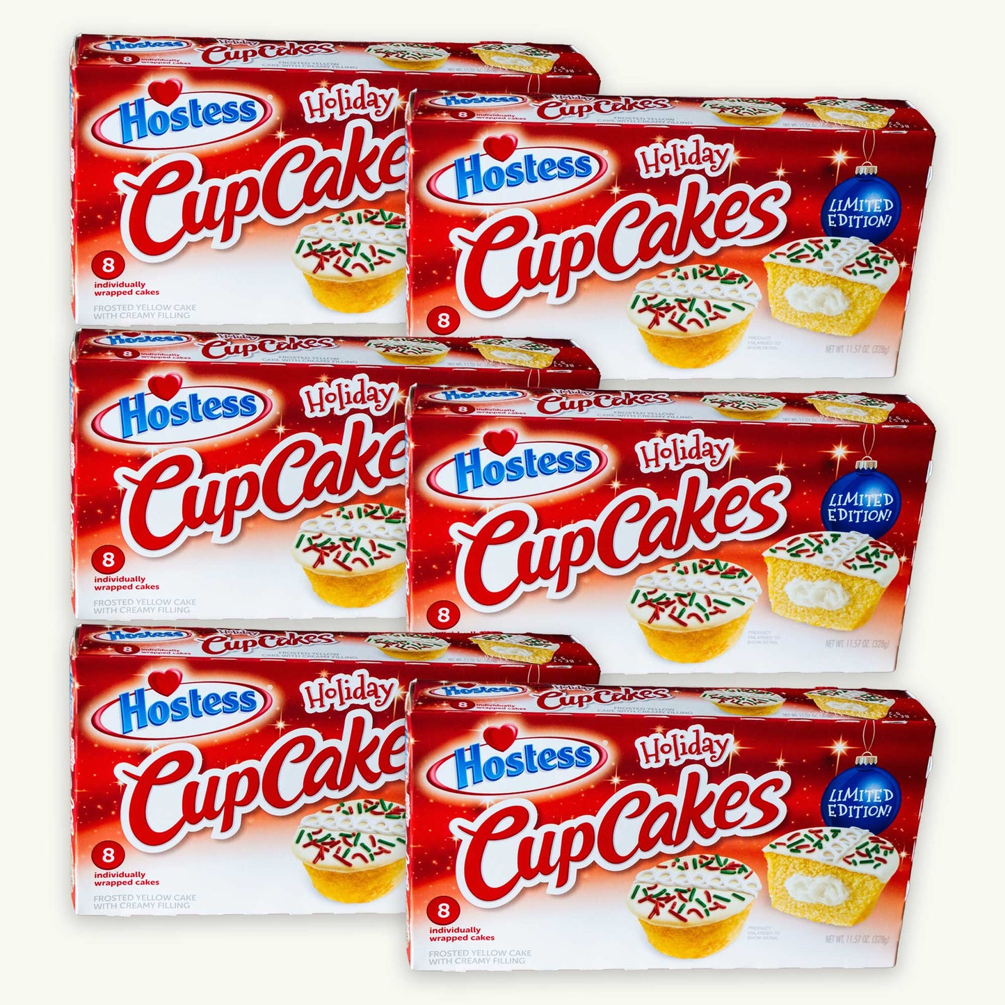 Hostess Holiday Christmas Vanilla Cupcakes Limited Edition 11.57oz 8ct