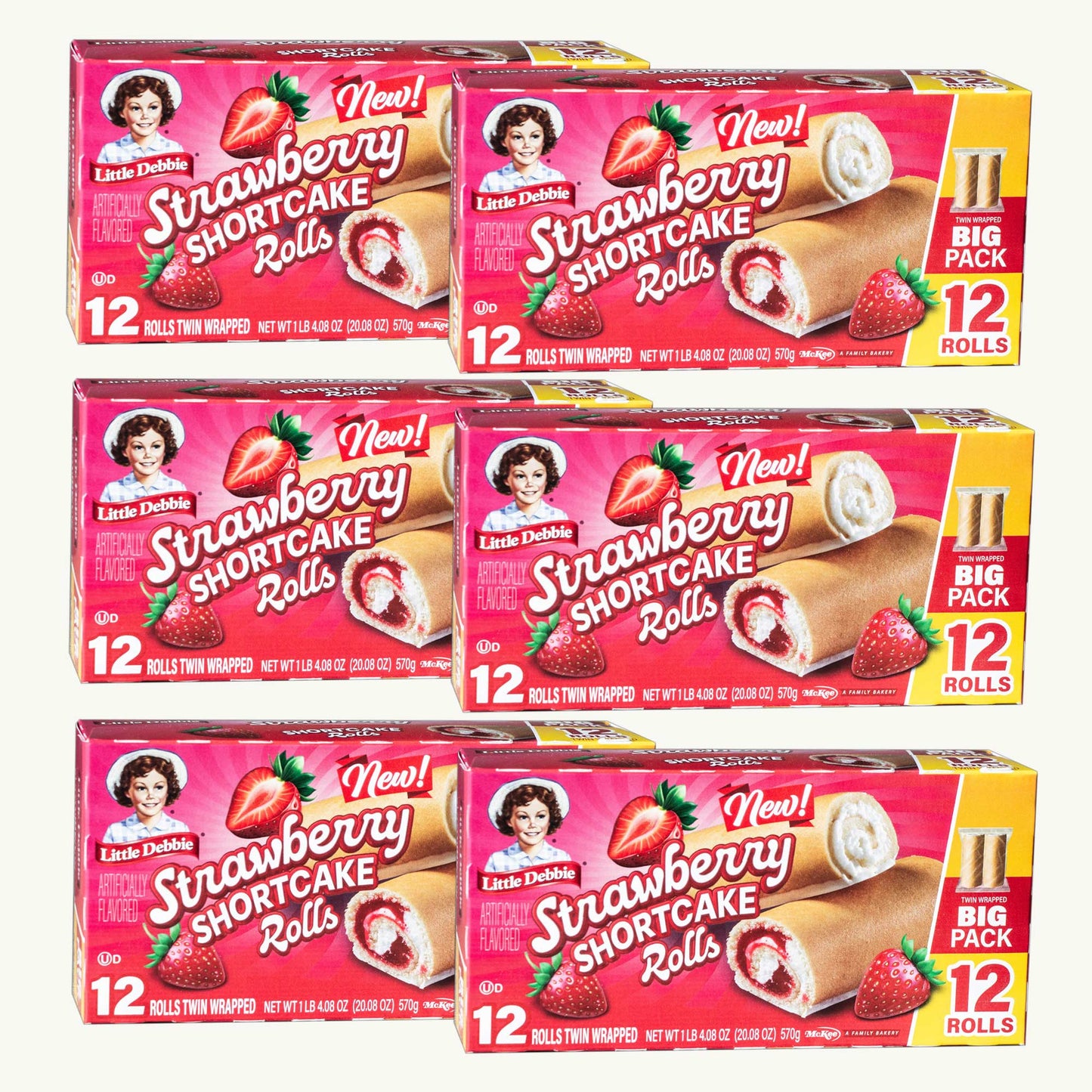 Little Debbie Strawberry Shortcake Rolls 20.08oz, Twin Rolls 12ct