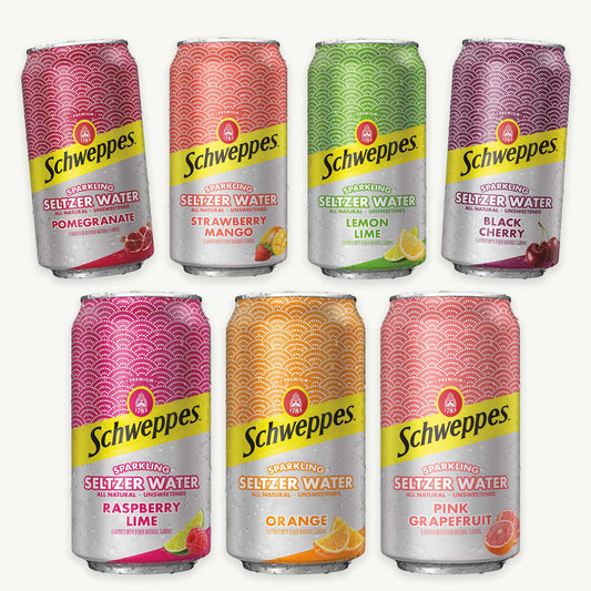 Schweppes Sparkling Seltzer Water Variety Pack - Summer Edition - 12, 12oz Cans