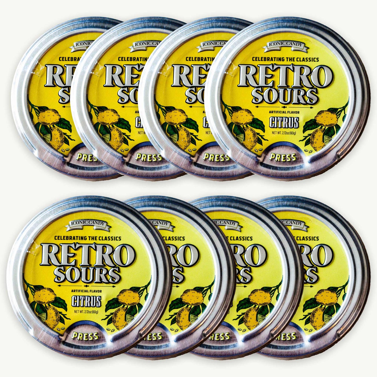 Retro Sours Citrus Fruit Candy 2.12oz