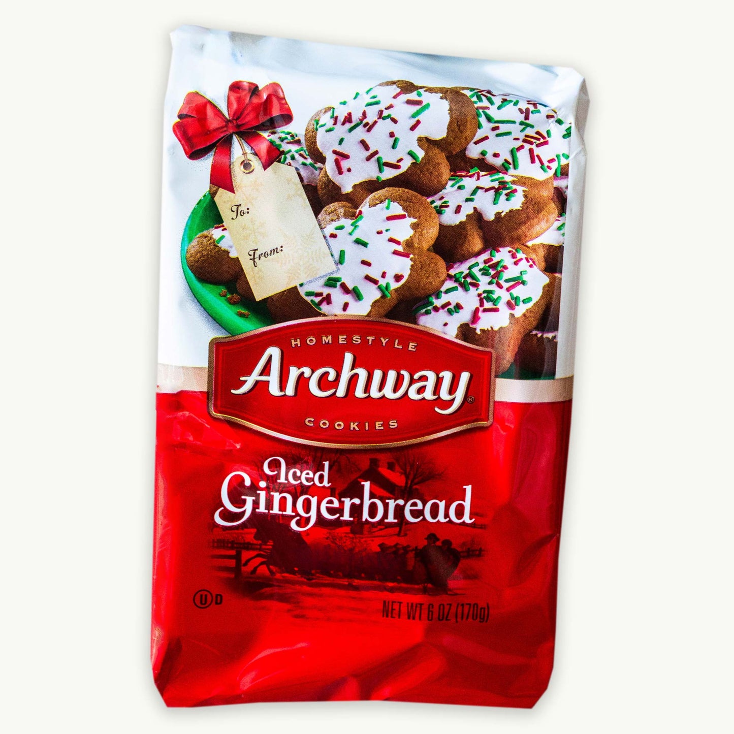 Archway Christmas Holiday Iced Gingerbread Cookies 6oz