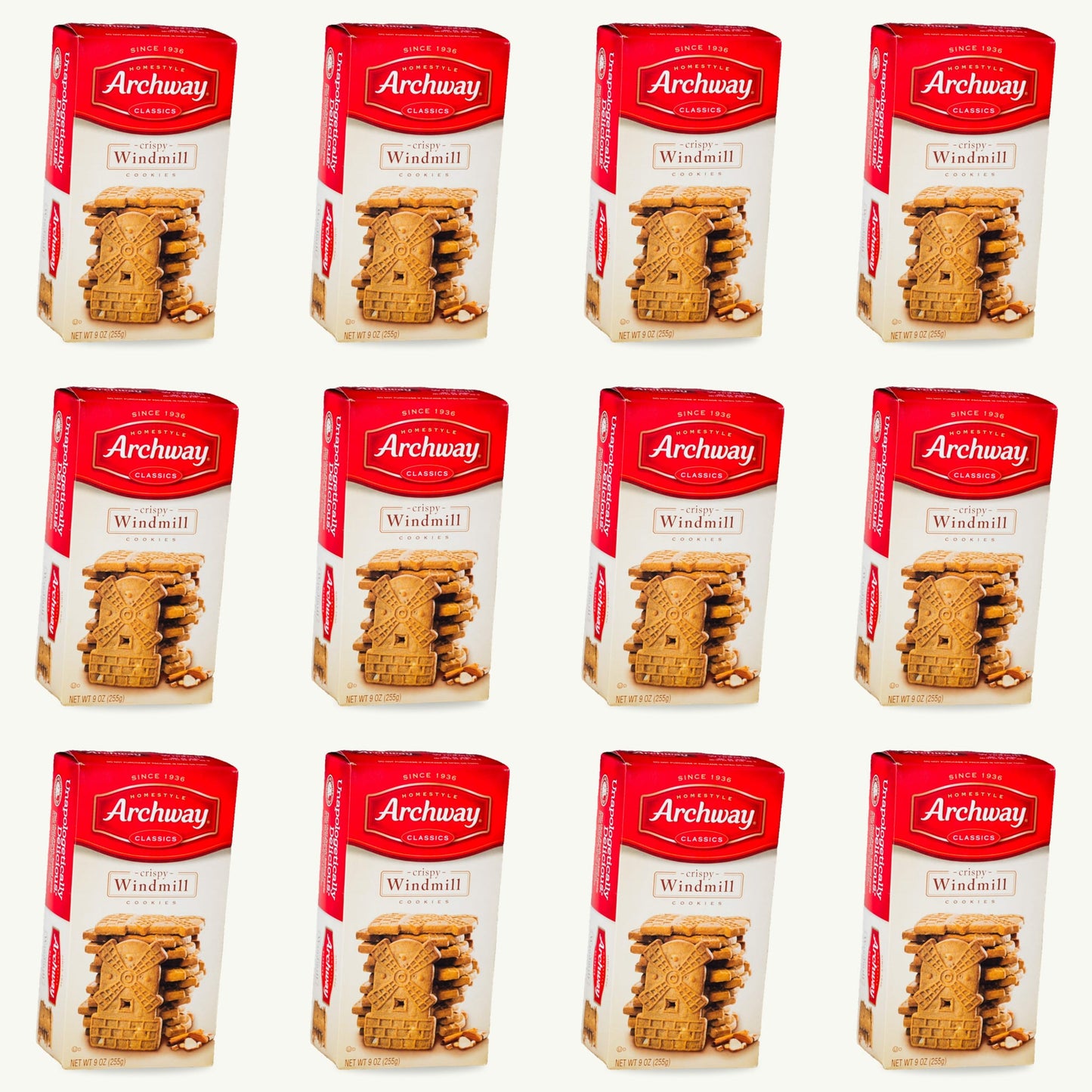 Archway Crispy Windmill Cookies 9oz — 12-pack