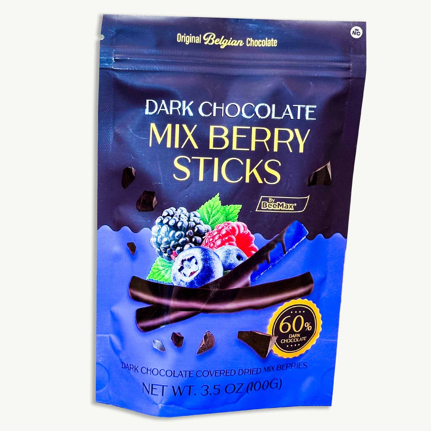 BeeMax Dark Chocoalte Mixed Berry Sticks 3.5oz