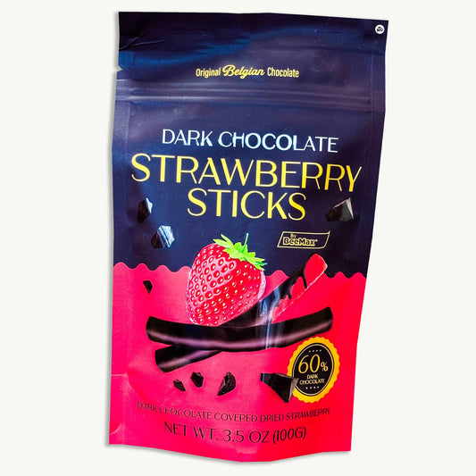 BeeMax Dark Chocolate Strawberry Sticks 3.5oz