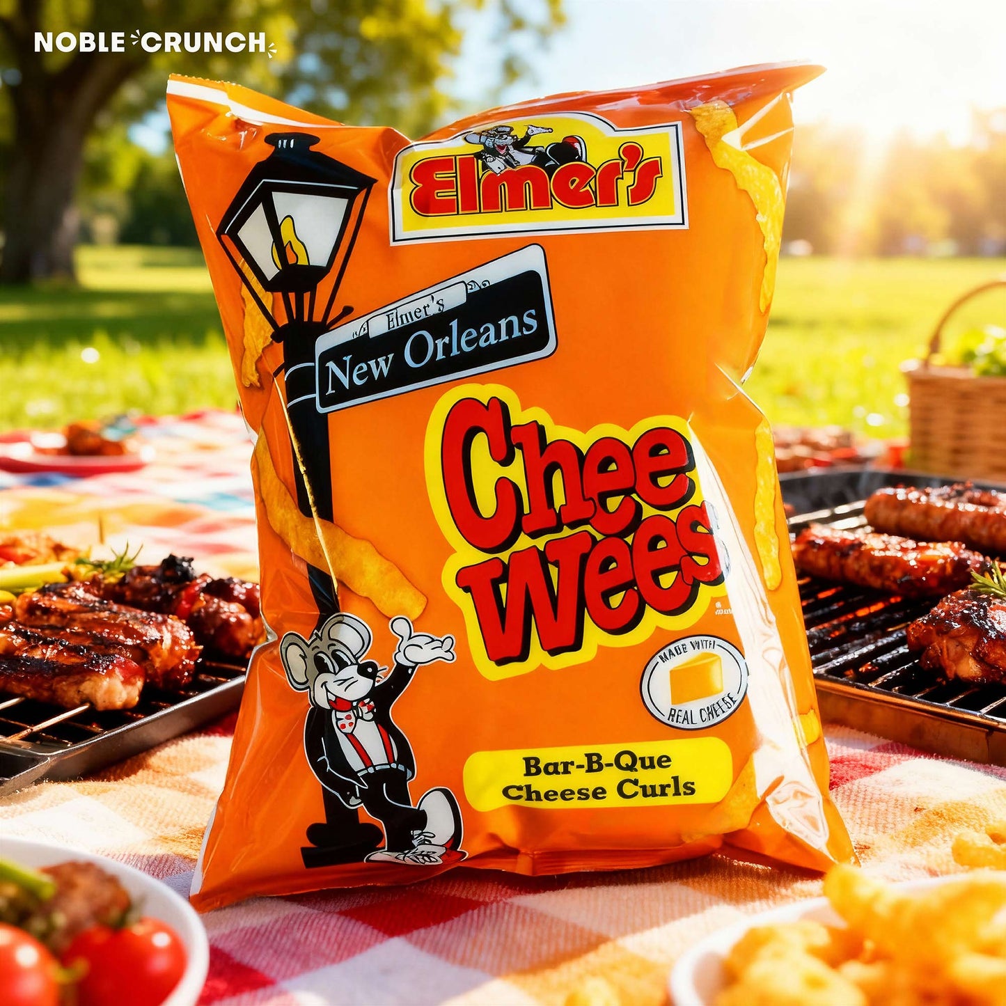 Elmer's Chee Wees BBQ Cheese Curls 3oz