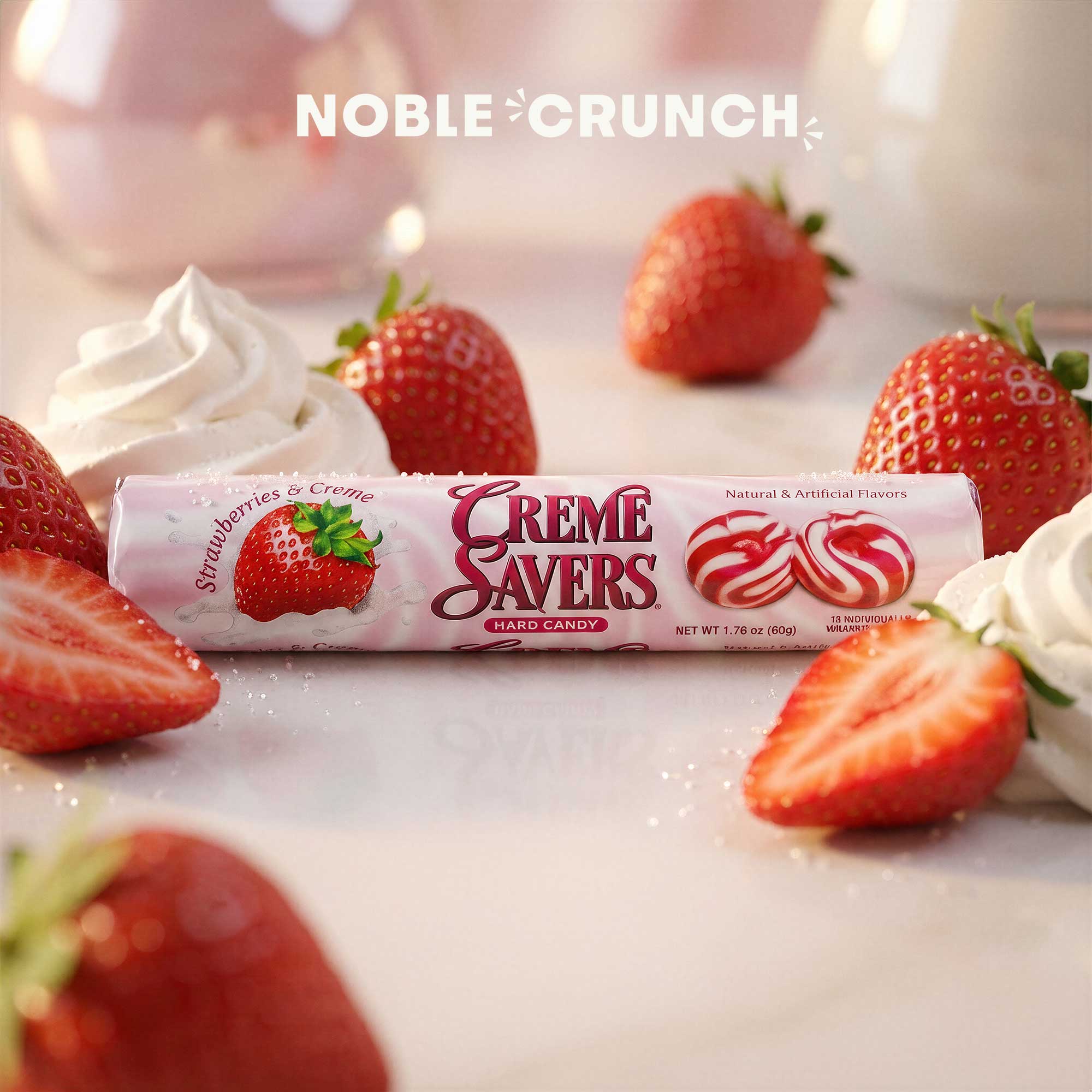 Creme Savers Strawberry and Creme 1.76oz – Noble Crunch