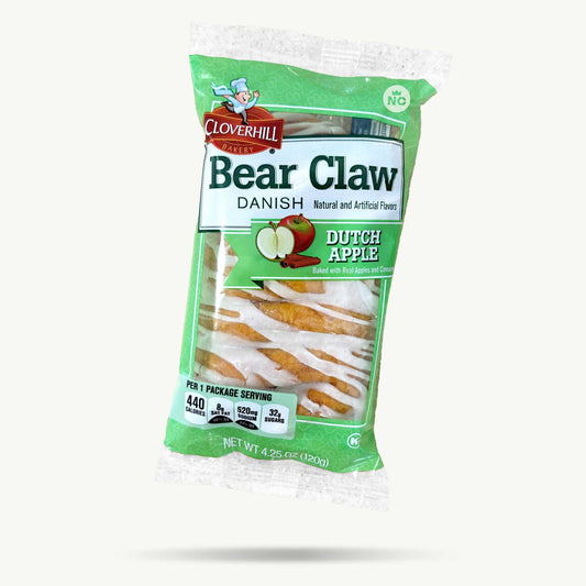 Cloverhill Dutch Apple Bear Claw Danish 4.25oz