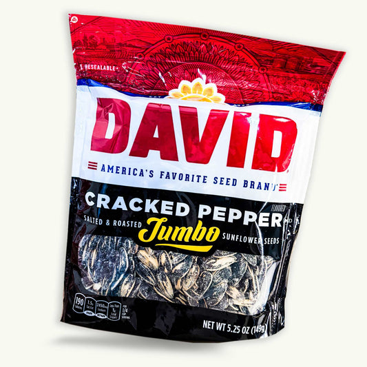 David Jumbo Cracked Pepper Sunflower Seeds 5.25oz