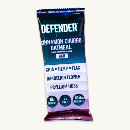Defender Cinnamon Churro Oatmeal Protein Bar 1.55oz