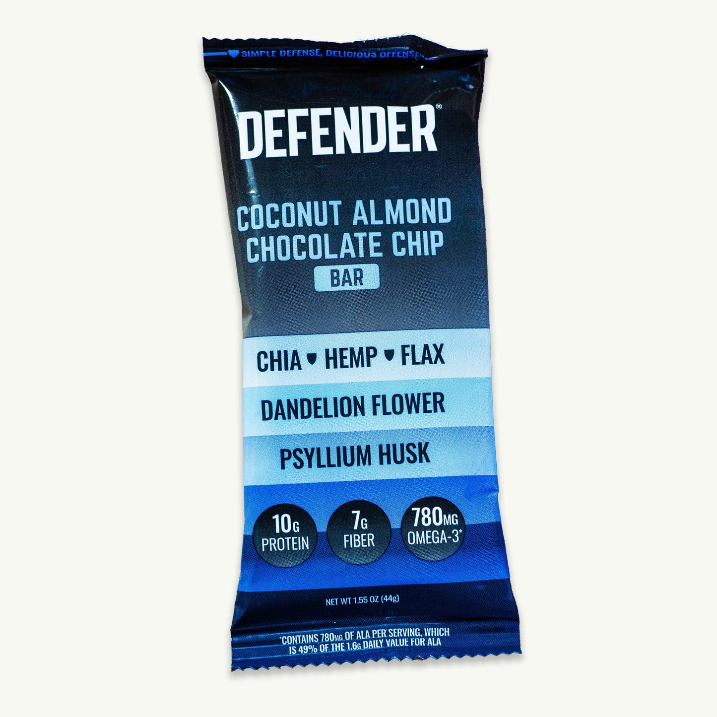 Defender Coconut Almond Chocolate Chip Protein Bar 1.55oz