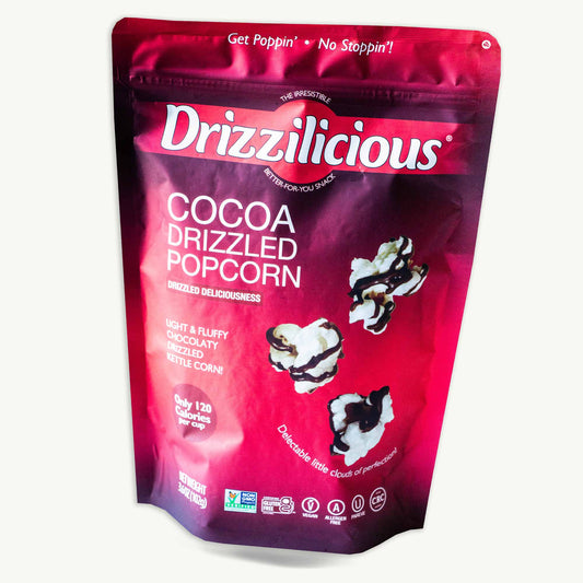 Drizzilicious Cocoa Drizzled Chocolate Popcorn 3.6oz